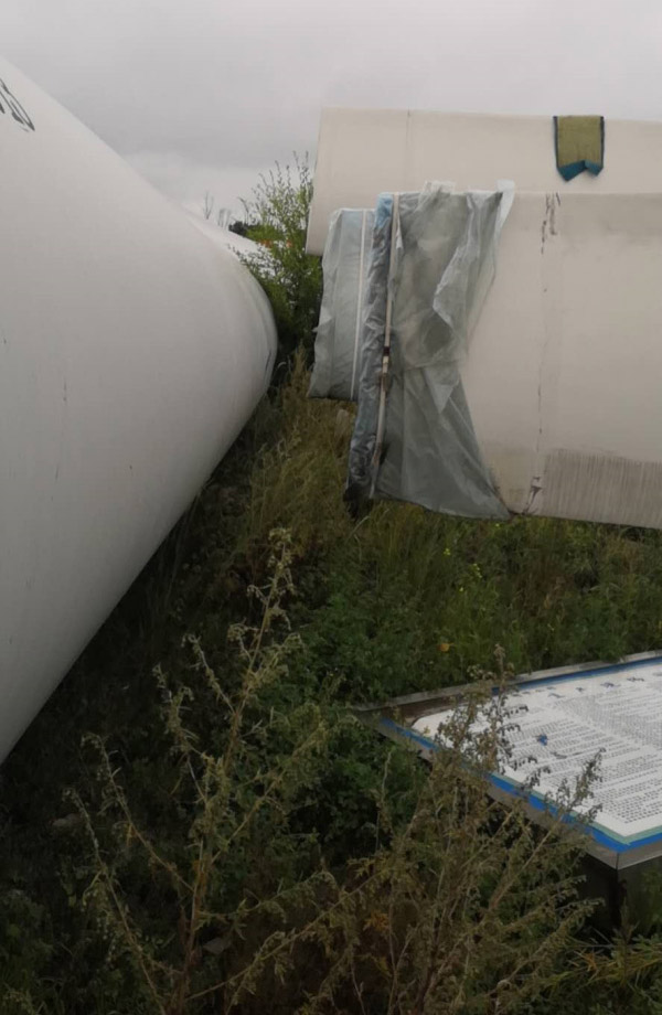 張北基地退役葉片、機艙處置現場
