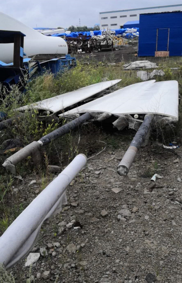 張北基地退役葉片、機艙處置現場